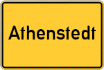 Place name sign Athenstedt