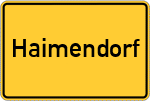 Place name sign Haimendorf
