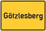 Place name sign Götzlesberg
