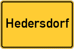 Place name sign Hedersdorf