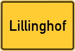 Place name sign Lillinghof