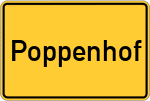 Place name sign Poppenhof