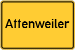 Place name sign Attenweiler