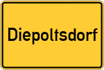 Place name sign Diepoltsdorf