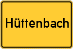 Place name sign Hüttenbach
