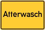 Place name sign Atterwasch