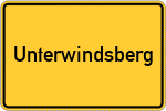 Place name sign Unterwindsberg