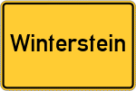 Place name sign Winterstein