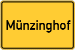 Place name sign Münzinghof