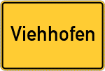 Place name sign Viehhofen, Mittelfranken
