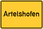 Place name sign Artelshofen