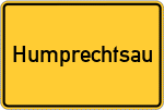 Place name sign Humprechtsau, Mittelfranken