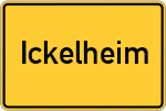 Place name sign Ickelheim