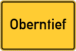 Place name sign Oberntief