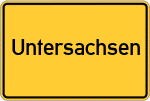 Place name sign Untersachsen