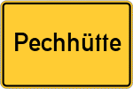 Place name sign Pechhütte