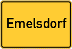 Place name sign Emelsdorf, Mittelfranken