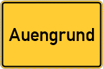 Place name sign Auengrund