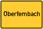 Place name sign Oberfembach
