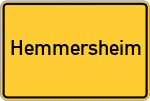 Place name sign Hemmersheim