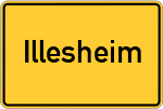 Place name sign Illesheim