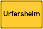 Place name sign Urfersheim