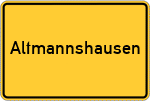 Place name sign Altmannshausen