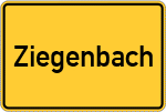 Place name sign Ziegenbach