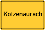 Place name sign Kotzenaurach