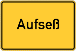 Place name sign Aufseß