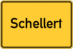 Place name sign Schellert