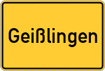 Place name sign Geißlingen, Mittelfranken
