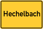 Place name sign Hechelbach