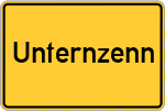 Place name sign Unternzenn, Mittelfranken