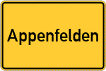 Place name sign Appenfelden