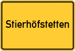 Place name sign Stierhöfstetten