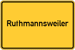 Place name sign Ruthmannsweiler, Mittelfranken