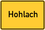 Place name sign Hohlach
