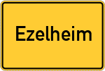Place name sign Ezelheim