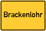 Place name sign Brackenlohr