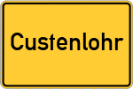 Place name sign Custenlohr