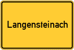 Place name sign Langensteinach