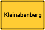Place name sign Kleinabenberg, Mittelfranken