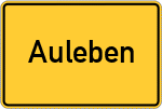 Place name sign Auleben