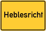 Place name sign Heblesricht