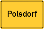 Place name sign Polsdorf