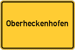 Place name sign Oberheckenhofen, Mittelfranken