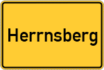 Place name sign Herrnsberg