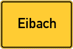 Place name sign Eibach, Mittelfranken