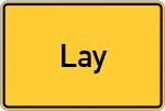 Place name sign Lay, Mittelfranken